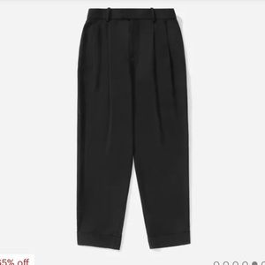 Everlane Black Pleated Trouser Pants